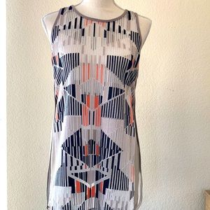 Mossimo Gray, Orange & Black Racerback Tank Top